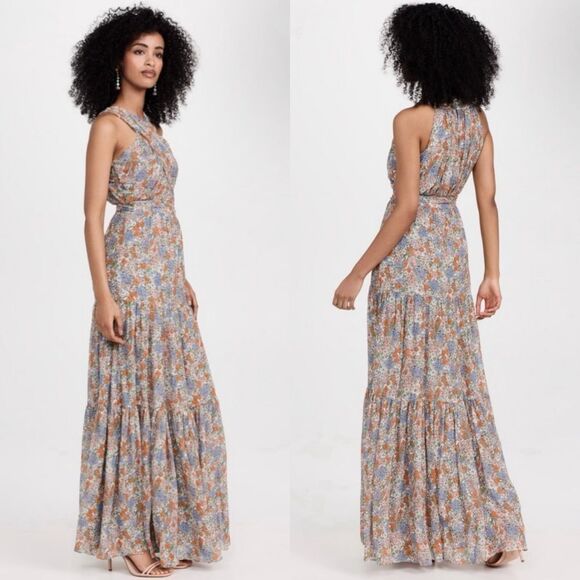 Veronica Beard Florencia $798 100% Silk Floral Maxi Size 12 - Picture 5 of 16